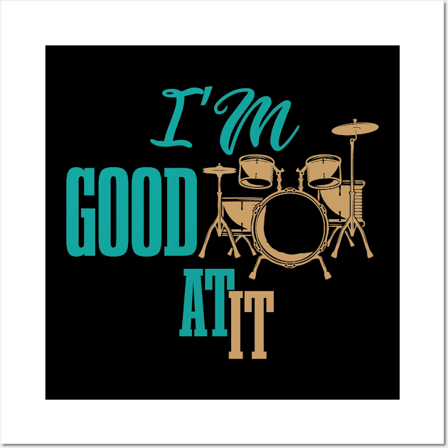 Playing Drums Is Life The Rest Is Just Details, Dibs On The Drummer, Drum Line, Musician Music Drummer Player Gift Wall Art by EleganceSpace